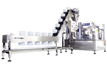 Máquina de embalagem de sacos pré-fabricados e elevatórios de tigelas automáticas