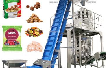 Máquina automática de pesagem, enchimento e embalagem de alimentos congelados