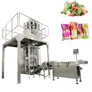 Máquina de embalagem ZL720 VFFS com máquina de pesagem de várias cabeças para alimentos congelados