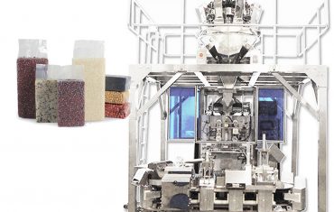 Máquina automática de embalagem de enchimento de sacos a vácuo tipo tijolo para grãos