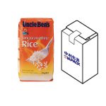 Saco de fundo plano com rotulagem superior para grãos