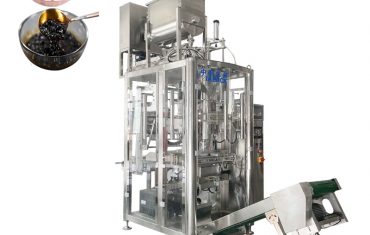 Automatic soft bag forming filling packaging machine for solid and liquid mixture product